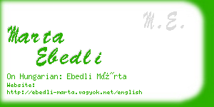 marta ebedli business card